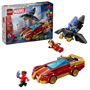 76310 Iron Man-bil og Black Panther mot Red Hulk
